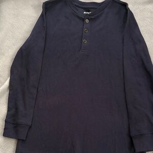 Tommy Bahamas  Navy Long-Sleeve Henley Top size 10/12